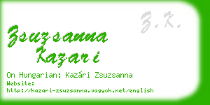 zsuzsanna kazari business card