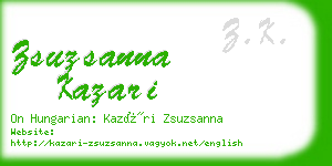 zsuzsanna kazari business card